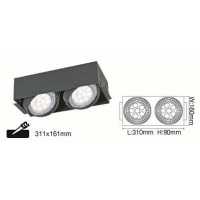舞光附LED AR111 14WX2 無邊框方型崁燈2燈 崁孔311mmX161mm LED-25063-WR/14W