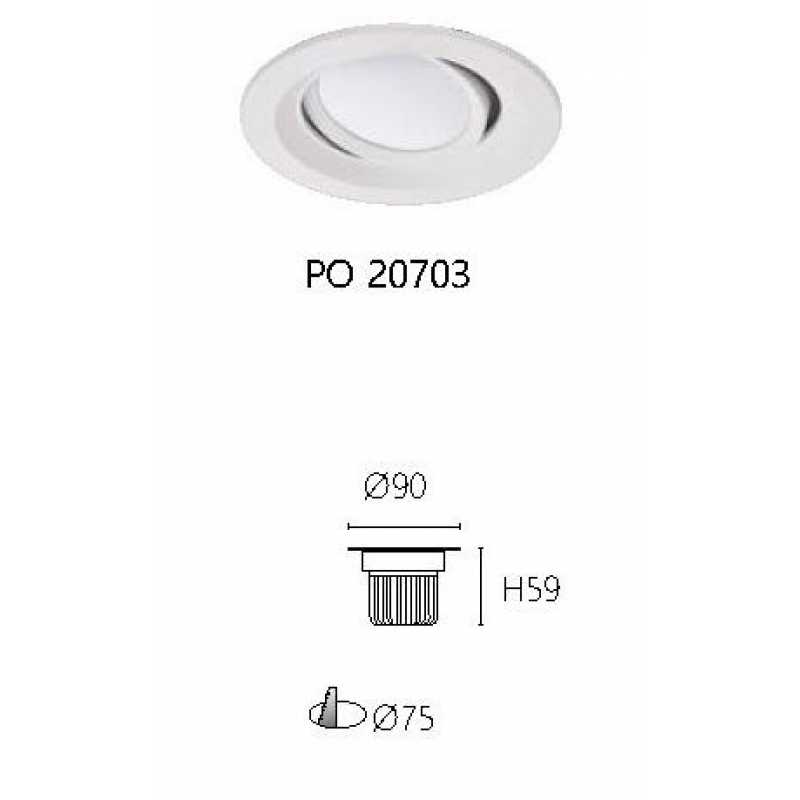 一體式崁燈 飛利浦LED 8W PO-20703