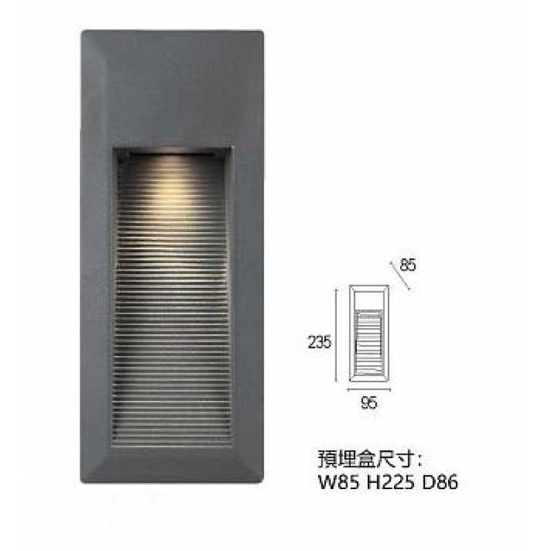 LED 3W黃光 崁入式階梯車道步道燈 PLD-D11054