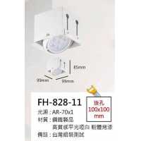 AR70 15W全白無邊框盒燈/崁孔100X100mm FH- 828-11C