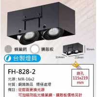 MR16 5W無邊框盒燈/崁孔115X219mm FH- 828-2A