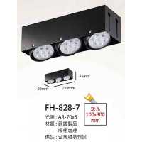 AR70 15W無邊框盒燈/崁孔100X300mm FH- 828-7C