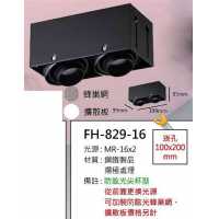 MR16 8W防眩光無邊框盒燈/崁孔100X200mm FH- 829-16E